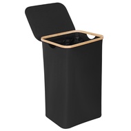 (MEBR) Laundry Basket with Lid Black Laundry Basket with Removable Laundry Bag - Laundry Sorter for