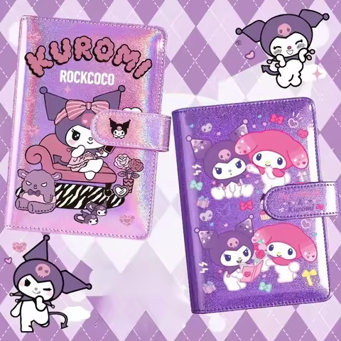 Anime Kuromi Themed Holographic Notebook Melody Sanrio Stationery for Students Bullet Journal Planne