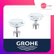 GROHE 18086VP0 CHROME KENSINGTON CRYSTAL HANDLE PAIR