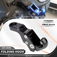 For Yamaha XMAX 300/250/125/400 Modified Heavy Duty Hook Bag Helmet Hanger Motorcycle Rear View Mirror Mount Holder Bracket Hook Accessories