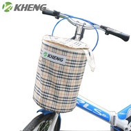 KHENG basket folding canvas folding basket bike bicycle basket basket basket with lid