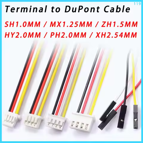 10PCS Dupont Line to SH1.0/MX1.25/ZH1.5/HY2.0/PH2.0/XH2.54 Cable 1P Female 2/3/4/5/6/P 20CM 26AWG 28