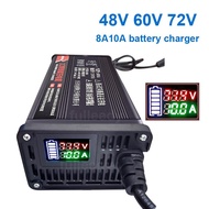 48V 60V 8A 72V 10A charger LCD display 54.6V 58.V 84V67.2V 87.6V 58.8V 87.6v 88.2v 10A charger for lifepo4 li ion lipo battery