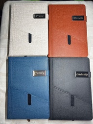 Personalized Leatherette Notebook with Pocket Free Laser Name Engrave Customized Notebook Metal