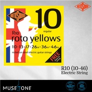 Rotosound R10 (10-46) Roto Yellow Nickel on Steel Electric Guitar String