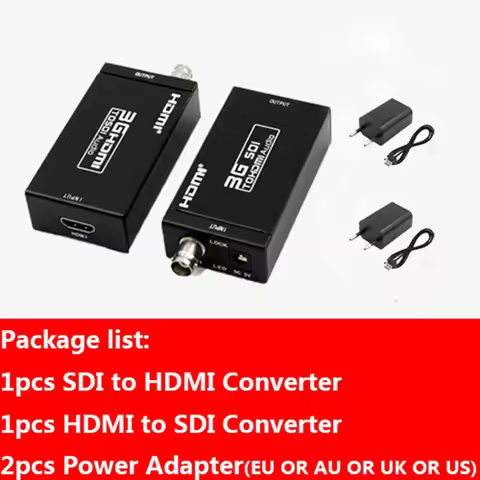 SDI to HDMI / HDMI to SDI with Power Mini 3G HD SD-SDI Video Micro Converter Adapter for Camera TV D