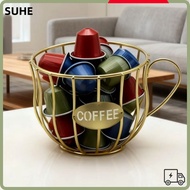 SUHE Coffee Pod Holder, Iron Large Capacity Coffee Capsule Holder,  Creative Hollowed-out Coffee Cre