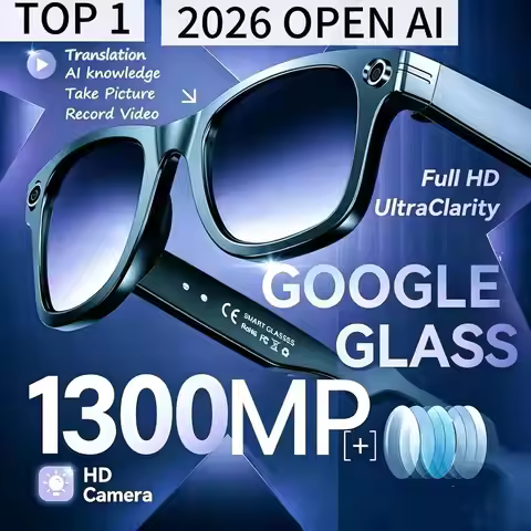TOP 1 for Meta AI Smart Glasses 13MP Camera Video Recording 100+ Languages Translation Sunglasses Bl