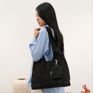 UNDE SUEDE HOBO TOTE BAG BLACK | HOBO BAG WOMEN'S BAG