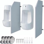 LIMKOO Urinal Screen Toilet Partition, Wall-Mounted Urinal Partition for Men's Urinal, Waterproof Public Health partition Urinal Privacy Screen,2pcs