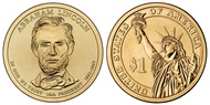 United States 2010 16th President Abraham Lincoln 1 Dollar Collectible Coin UNC (US Mint Presidentia