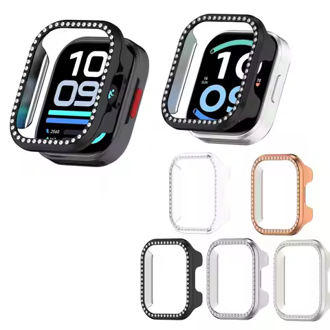 For Redmi Watch 6 Active Watch 6 Lite TPU Diamond Crystal Bumper Case Frame Protective Cover Smart W