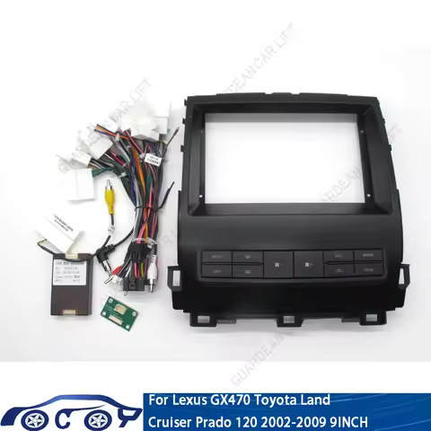 9Inch Car Radio Fascias For Lexus GX470 Toyota Land Cruiser Prado 120 2002-2009 Android Stereo Frame