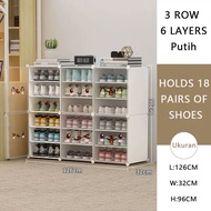 Rak Kasut Shoe Rack With Door DIY Storage Box Bertutup Rack Shelf Shoe Cabinet Shoes Organization Pl