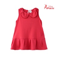 Baby Polo Girl Ribbon Collar Cotton Sleeveless Dress 10-202846