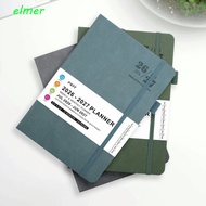 ELMER 2026-2027 Schedule Book, Convenient Simple Agenda Planner Notebook, Week Planner English Thick