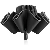 G4Free 54 Inch Large Double Layer Inverted Umbrella, 12 Ribs Compact Windproof Automatic Folding Rev