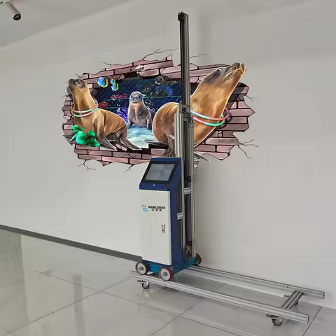 4K AI Wall Printer 9600dpi High Resolution Worldray 3D Printing Machine for Interior Decoration and 