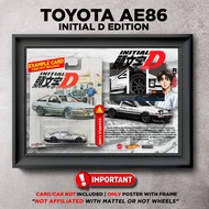 Gambar Frame Diecast  Toyota AE86 Initial D Berserta Poster