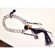 Natural Amethyst White Crystal Handheld Bracelet Car Hanger Countable Spiritual Inspiration Career S
