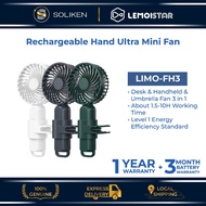 LEMOISTAR LIMO-FH3 1200mAh USB Hand Ultra Mini Fan Portable Small Umbrella Fan Rechargeable Cooler