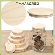TAMAKOJIGO Wood Lids Wooden Bottle Sealing Caps Compatible Canning Storage