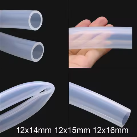 12x14mm 12x15mm 12x16mm 12mm Transparent silica gel hose food grade avirulent clear silicone tube FD
