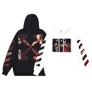 OFF-WHITE 24SS 卡拉喬宗教油畫箭頭斜紋印花連帽衛衣