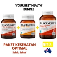 Optimal Health Package | Immunity + Bone + Joint + Heart (Blackmores Vitamin D3 1000IU 60 capsules +