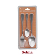 Selma Set 12 Pcs Fredy Cutlery - Silver Cutlery Set Cutlery Set Cutlery Spoon Fork Cutlery Set