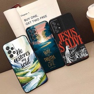 Case for Samsung Galaxy A52 A52S A23 5G A13 4G A33 A53 A72 A73 A32 SX4 Bible Verse Jesus Christ Mobi