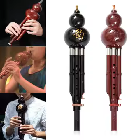 Gourd Hlute Professional Wind Instrument Hulusi Flute Traditional Chinese Folk Instrument for Practi