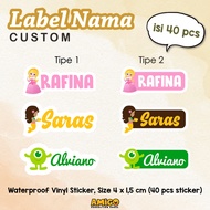 Cute Children's Name Sticker Cutting Sticker Name Label Sticker Character Sticker