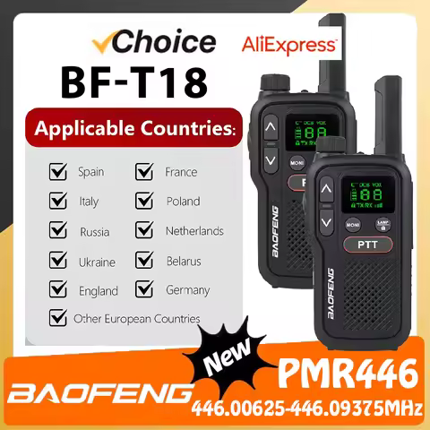 PMR446 BF-T18 Handheld PMR Walkie Talkie Radio Station Transmitter 1500mAh Wireless Device Long Rang