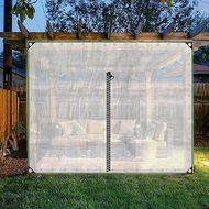 Waterproof Outdoor Curtain Clear Tarp Curtain Drapery With Rustproof Grommets 0.5mm Pergola Side Panels for Yard Gazebo Window,can Bring Zipper Door AMDHZ (Color : Clear B, Size : 8x3m)