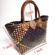 BEG STRUGGES FROM LEAVES STRUGGES 100% HANDMADE HANDWOVEN 7×7