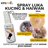 KPSPro Spray Luka Kucing Spray Ubat Kurap Kucing Gatal Solution Iodine 30mL