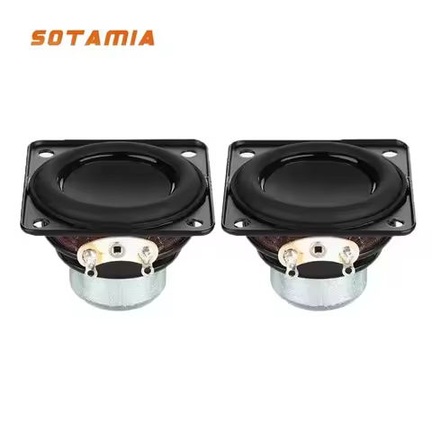 SOTAMIA 2Pcs 2 Inch 52mm Full Range Speakers Woofer 4 Ohm 10W Waterproof Speaker Bass HIFI Loudspeak