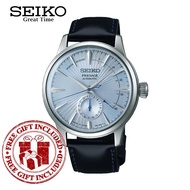 Seiko SSA343J1 Men's Presage Cocktail Time Black Leather Strap Watch