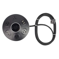 GLOBE Designer Series 4-Outlet USB Surge Protector Desktop Power Strip Hub, 4x USB Ports (5V/3.1A), 