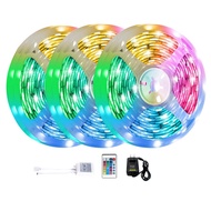A2【VVL】-15M LED Strips Lights 3528 RGB Mutil Color Changing Flexible Lights with 24 Key Remote for B