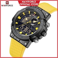 นาฬิกาข้อมือกันน้ำดิจิทัลแอนะล็อกควอตซ์กีฬานาฬิกาสำหรับผู้ชาย NAVIFORCE สำหรับของขวัญ NF9219