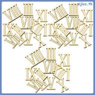 3Sets Clock Roman Numbers Replacement for Clock ABS Golden sijicc