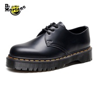 Dr. Martens Low-Top Leather Boots - Round Toe & Thick Sole