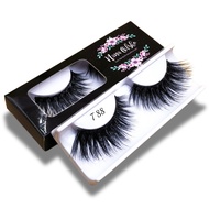 Double Layer False Eyelashes with Thick, Curled Bones for Wedding Makeup MUA Glam Look | T88