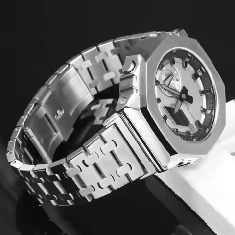 GBM-2100 GA-2100 GM-2100 Modified Strap For Casio G-SHOCK GA2100 GBM2100 Stainless Steel Watch band 