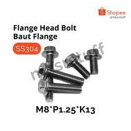 M8 - SS304 Flange Bolt/Stainless Steel 304 Cap Bolt