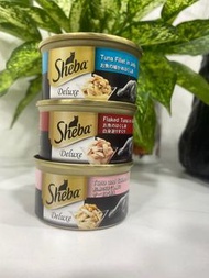 Sheba 吞拿魚及鮭魚（三文魚)（湯汁）/吞拿魚片（湯汁）/ 吞拿魚塊（魚凍）貓糧 貓罐頭24罐 $160/單罐$6.9一罐