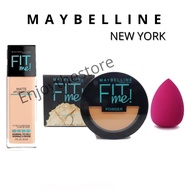 DISKON SEPAKET FITME 2IN1 MATTE+PORELESS FOUNDATION + BEDAK + SPON MAKEUP