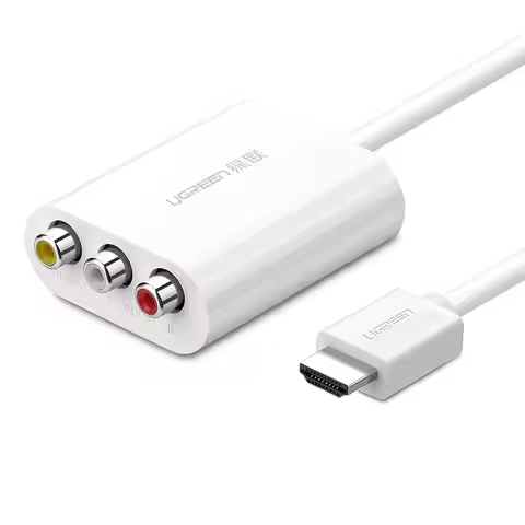 UGREEN HDMI-Compatible to AV Converter Tri-color RCA Computer TV Interface Audio and Video Conversio